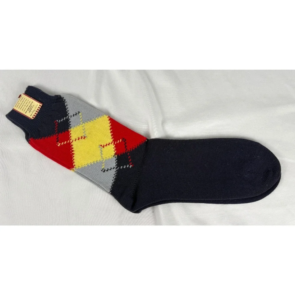 Vtg Bear Brand Hosiery Mens Socks 11.5 Travelair Style Soft Combed Cotton NOS